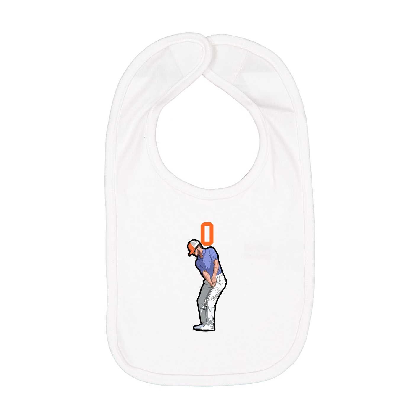 Infant Bib — Number Top in White