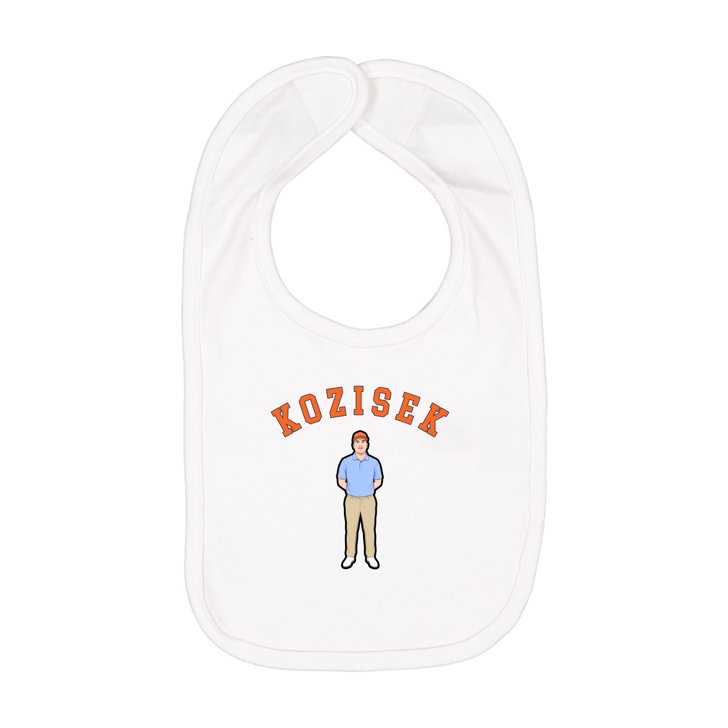 Infant Bib — Shirsey Arch in White