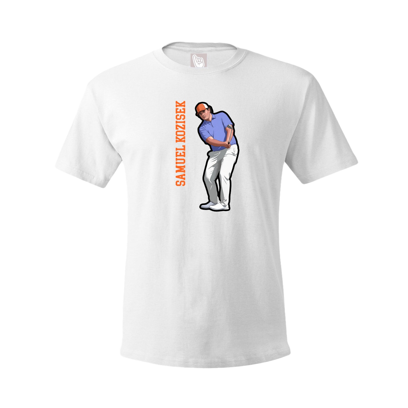 Youth Tee — Name Vertical in White