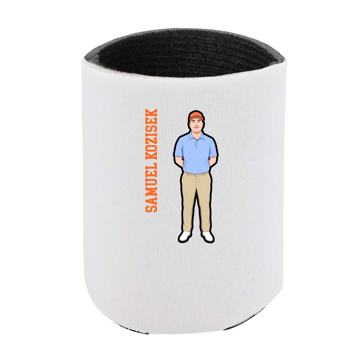 Can Holder — Name Vertical in White