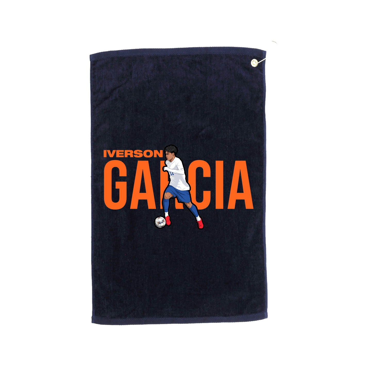 Golf Towel — Player Name in Navy