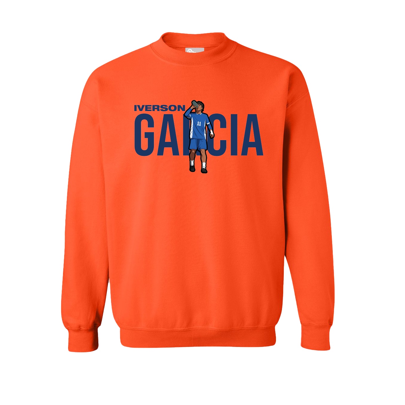 Fleece Crew — Player Name in Orange