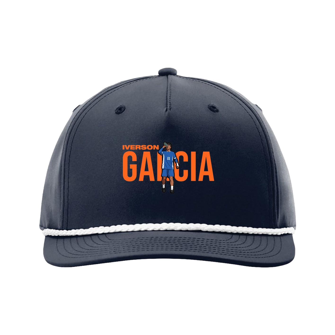 Five-Panel Classic Rope Cap — Player Name in Navy