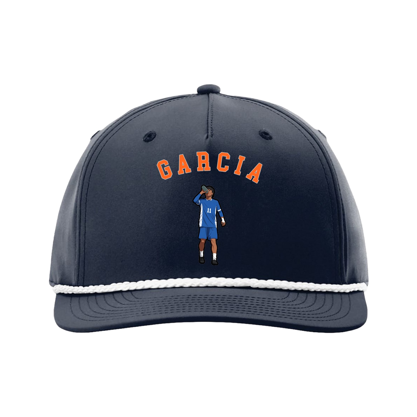 Five-Panel Classic Rope Cap — Shirsey Arch in Navy