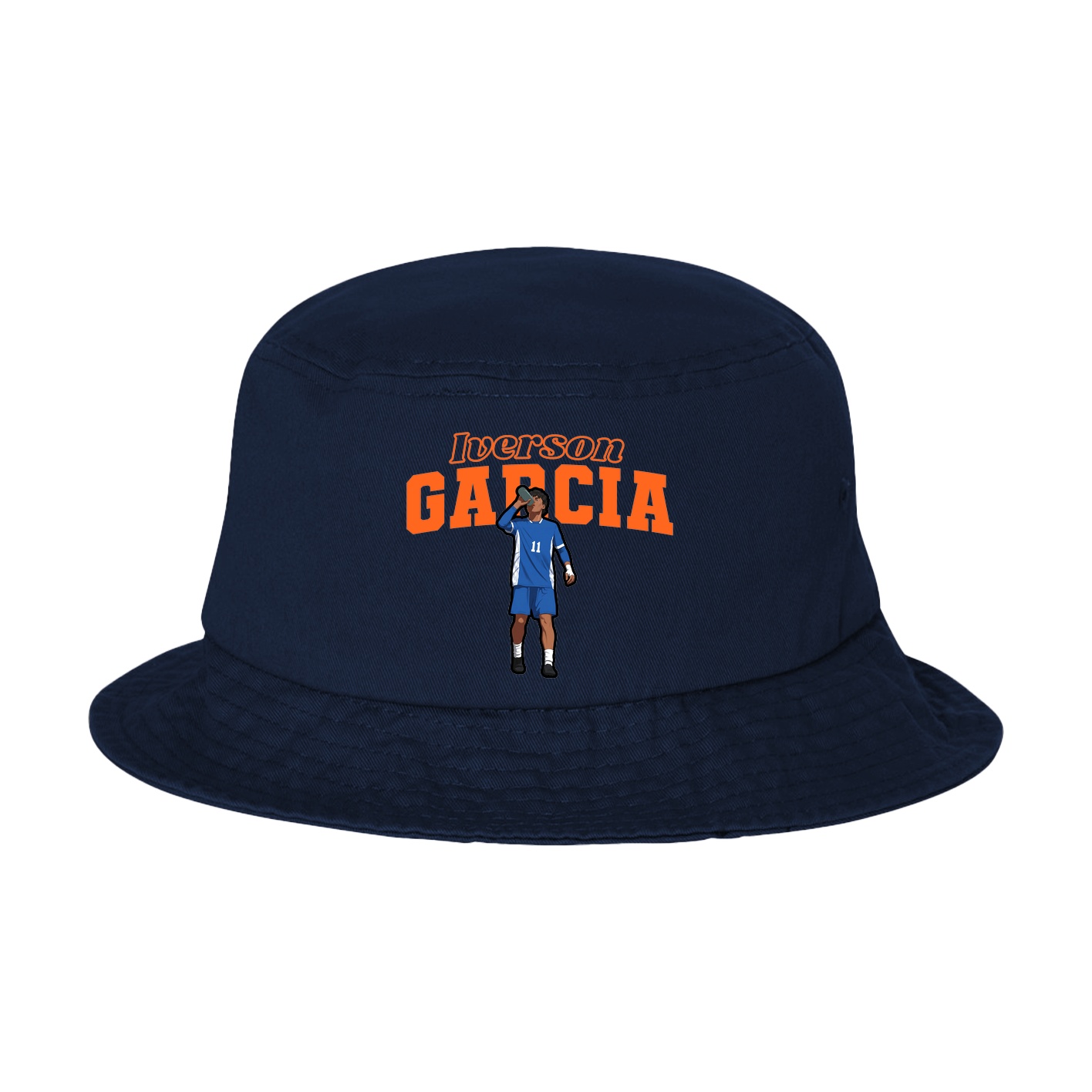 Bucket Cap — Name Arch in Navy