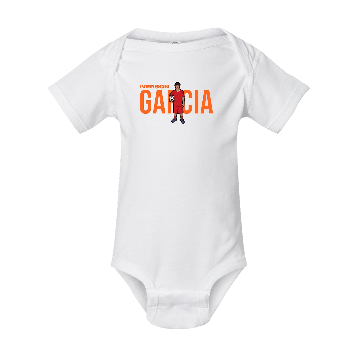 Baby Onesie — Player Name in White