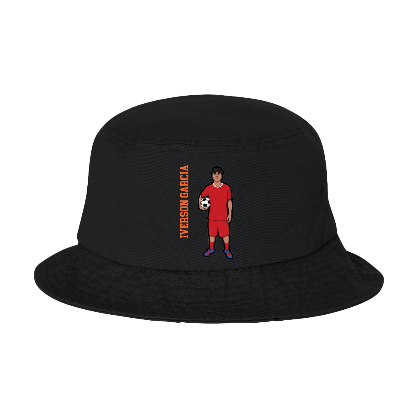 Bucket Cap — Name Vertical in Black