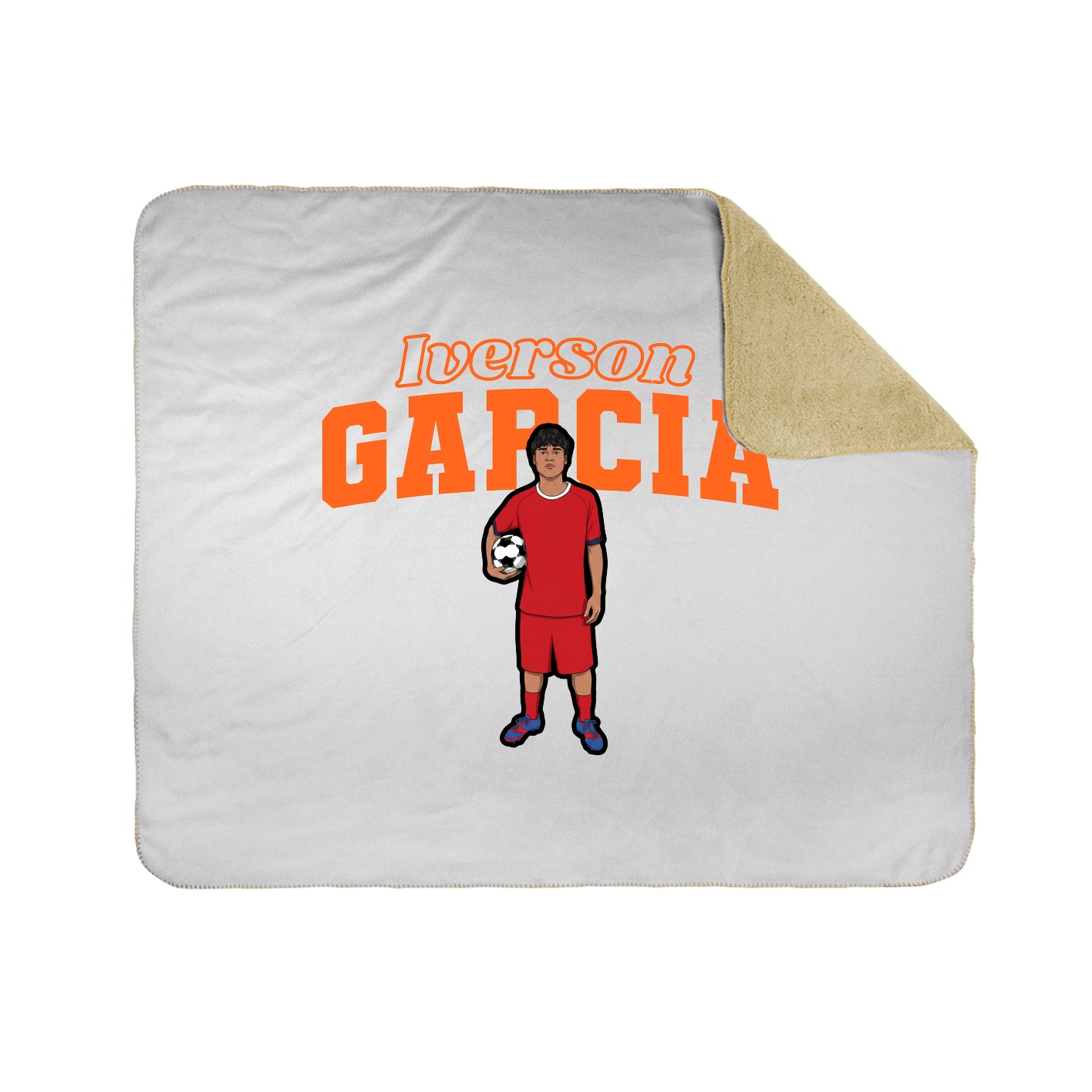 Throw Blanket — Name Arch in White