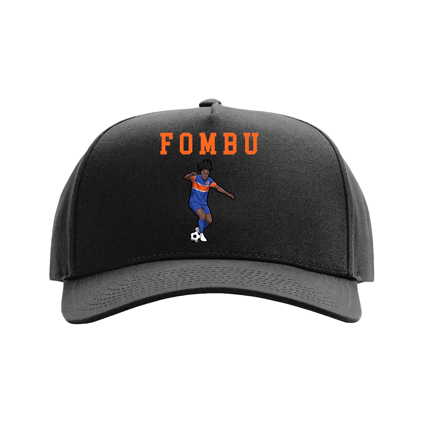 Full Fabric Five-Panel Champ Cap — Shirsey in Black