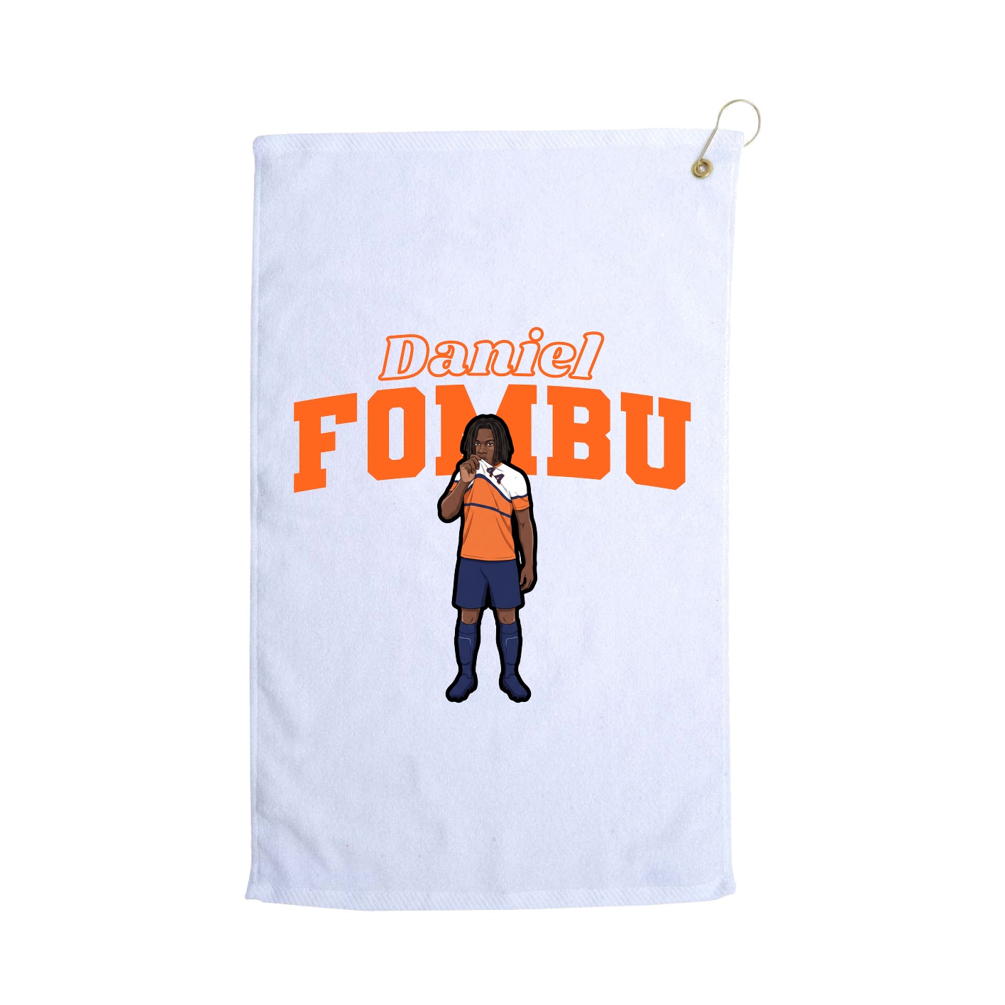 Golf Towel — Name Arch in White