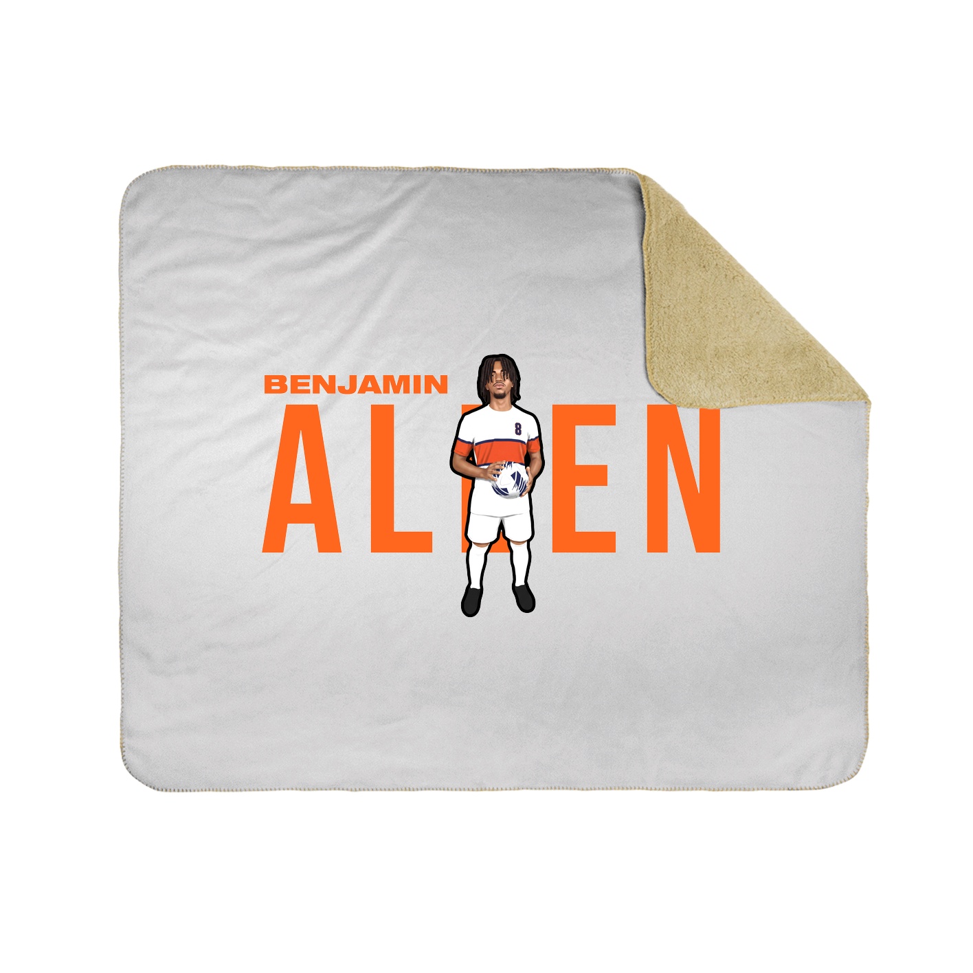 Throw Blanket — Player Name in White