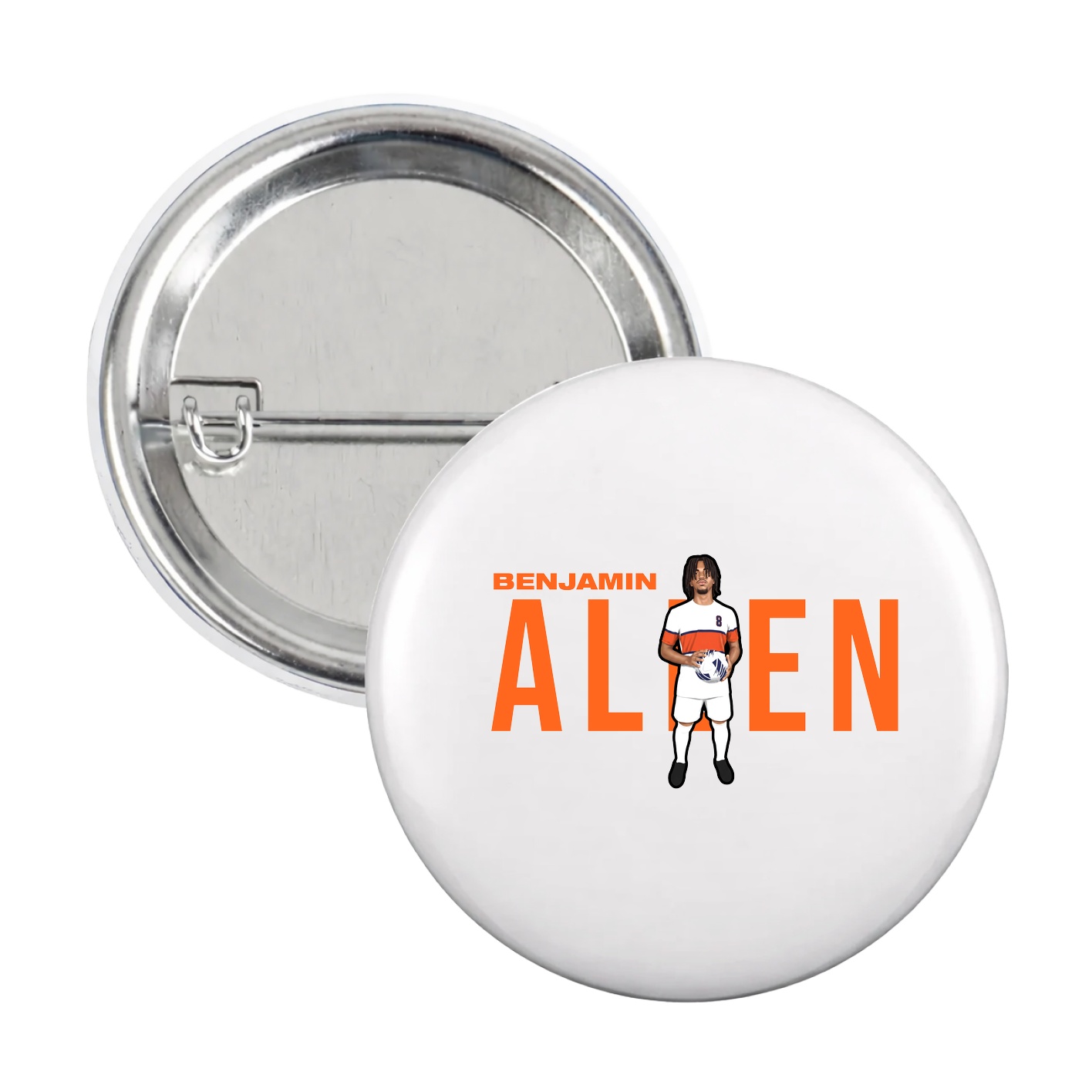 Game Day Button — Player Name in White