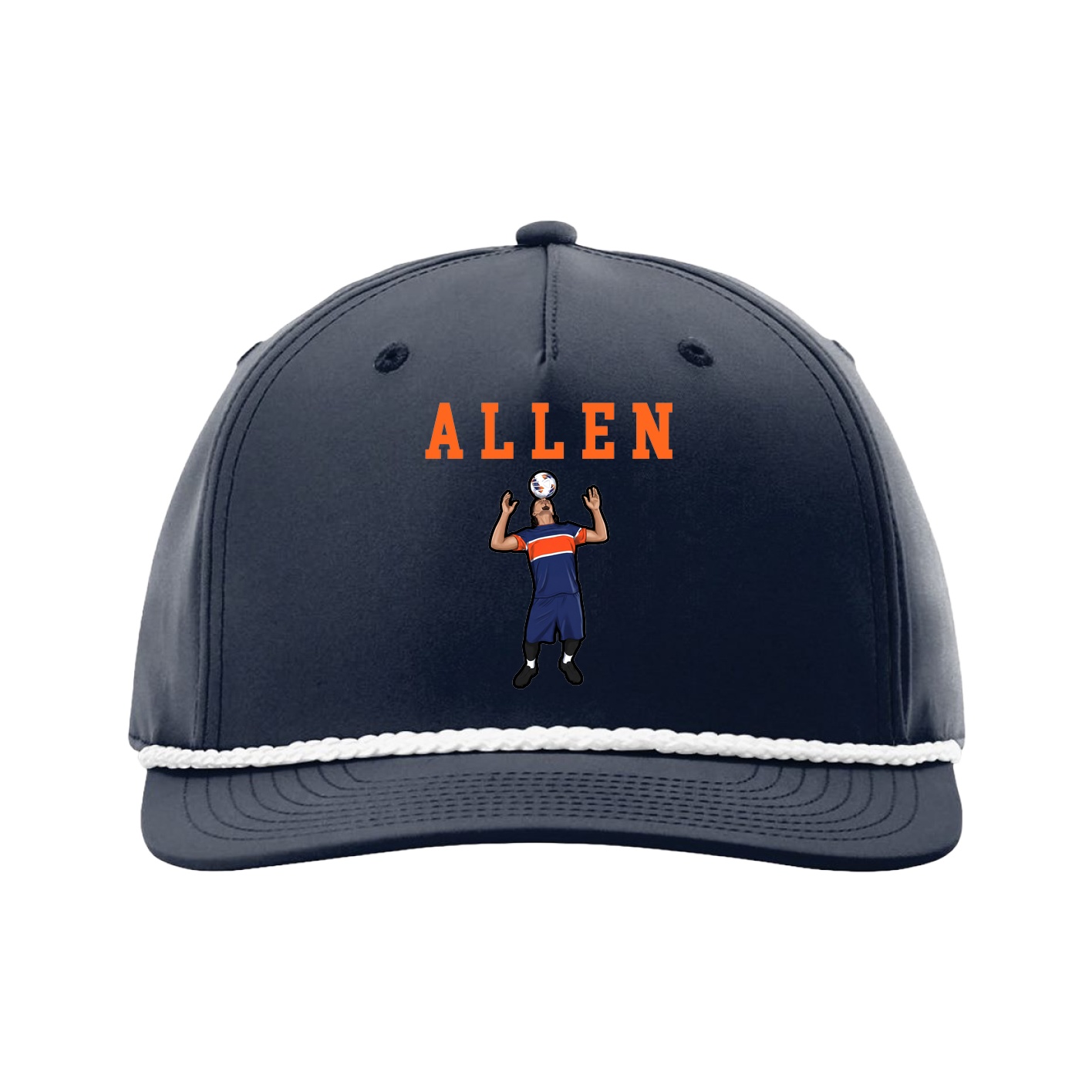 Five-Panel Classic Rope Cap — Shirsey in Navy