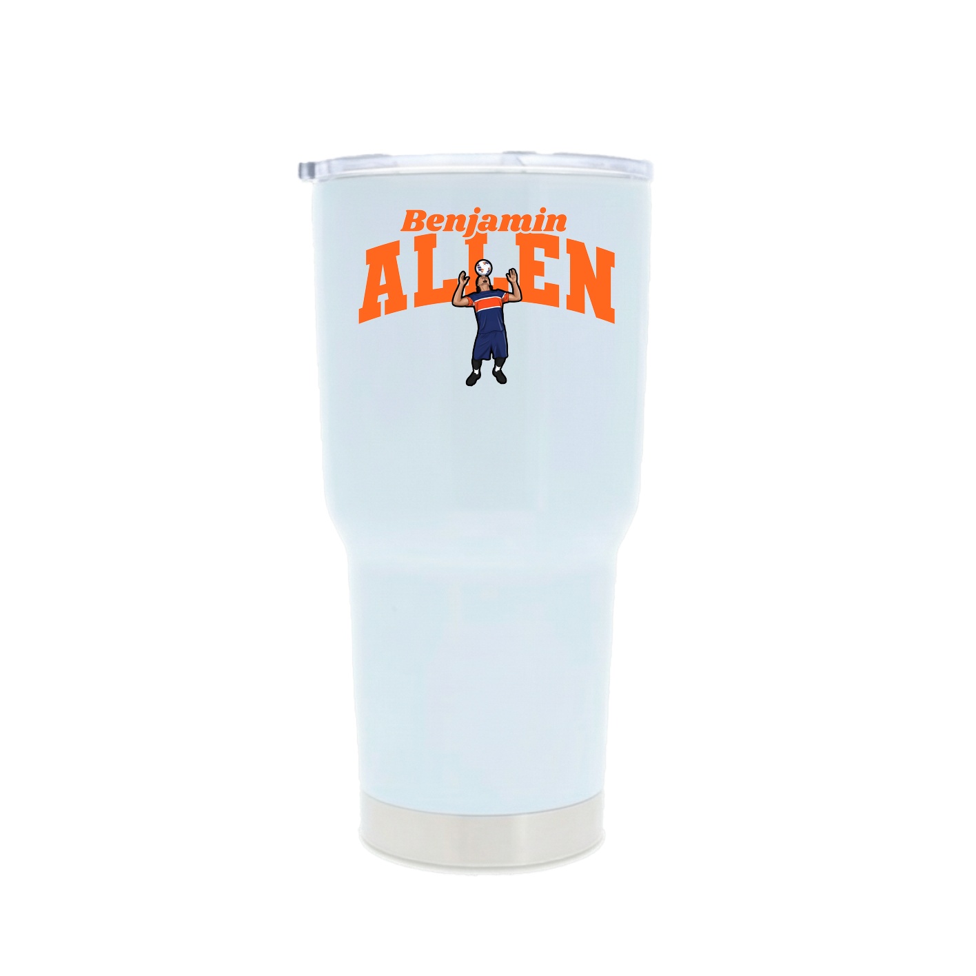 30oz Stainless Steel Tumbler — Signature Arch in White