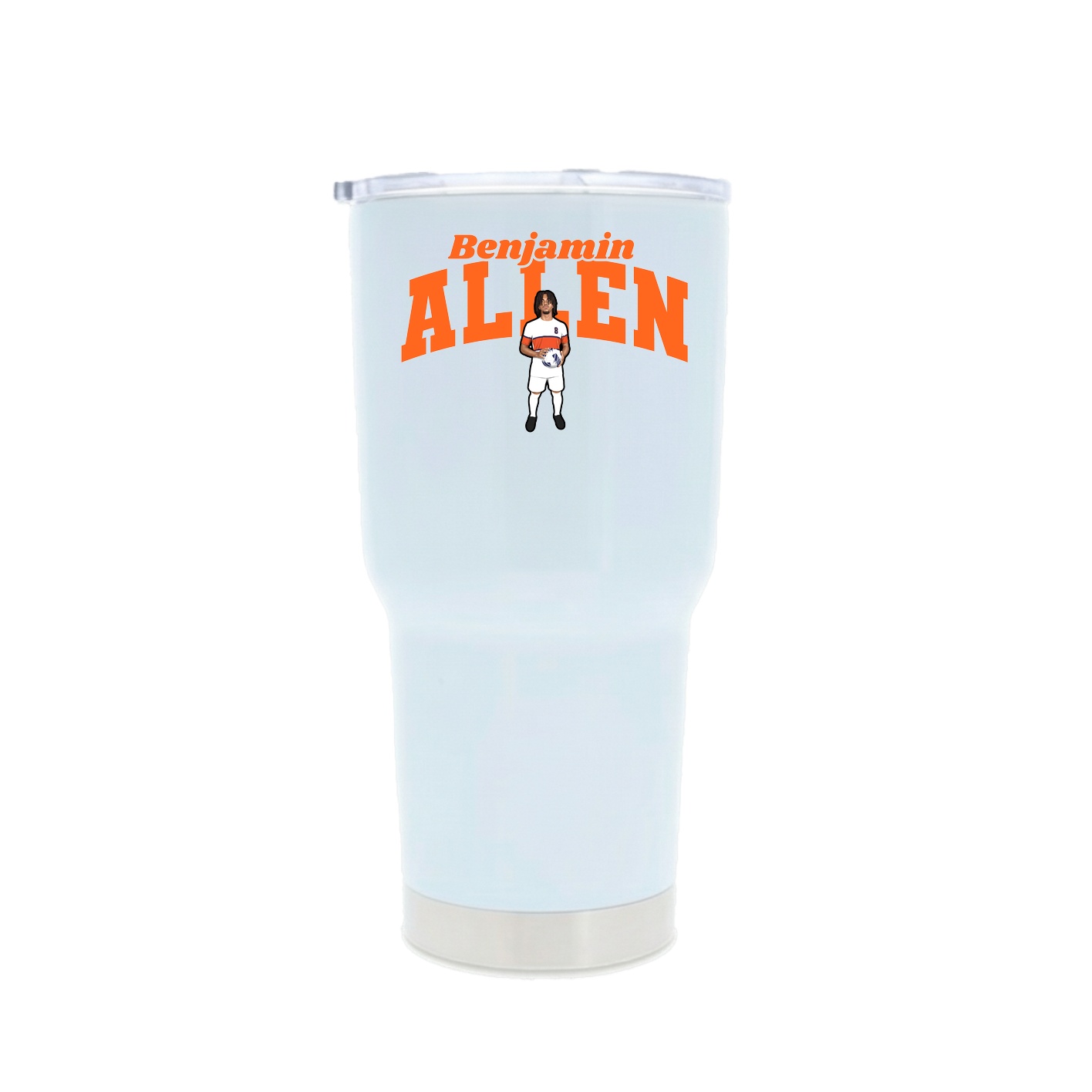 30oz Stainless Steel Tumbler — Signature Arch in White