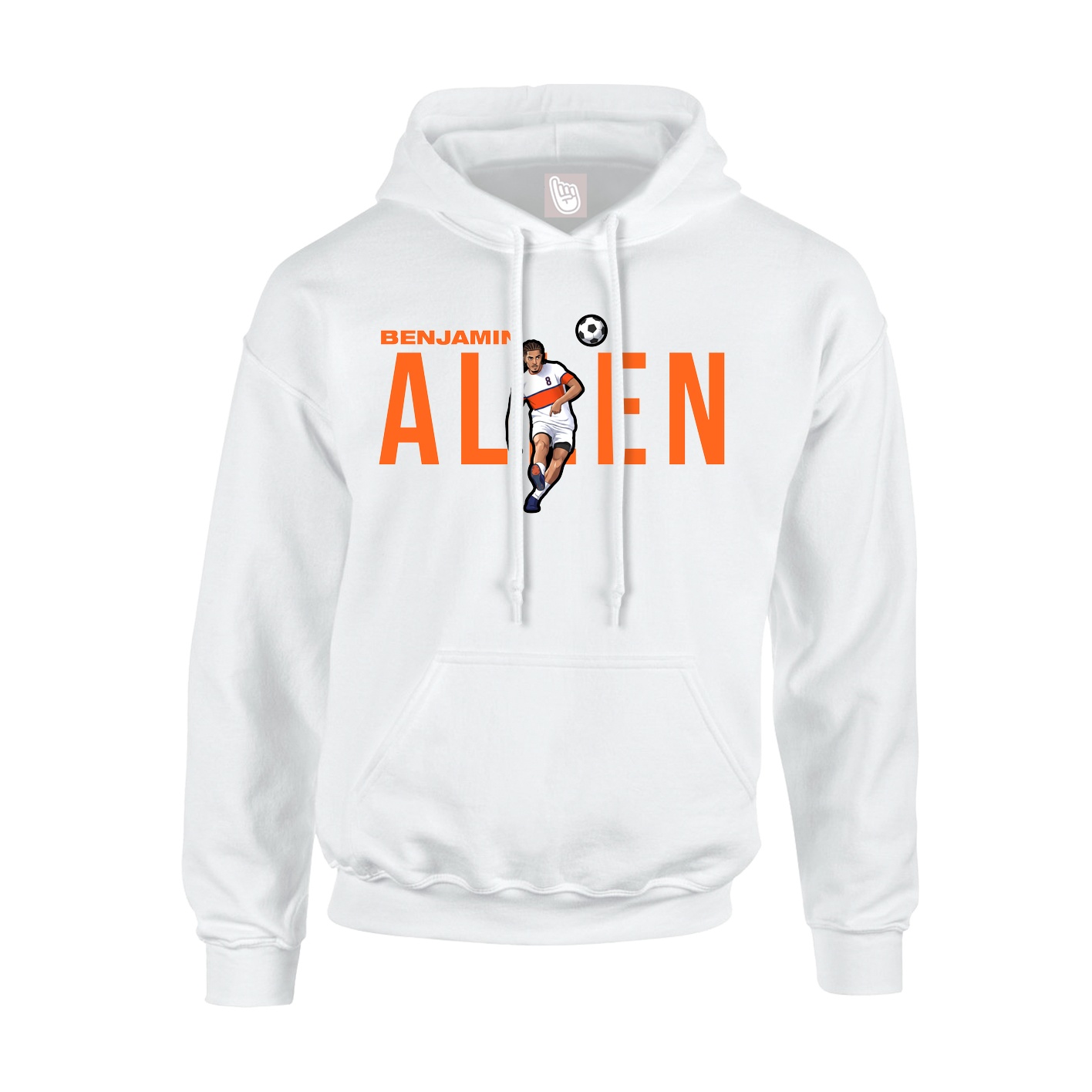 Youth Hoodie — Player Name in White