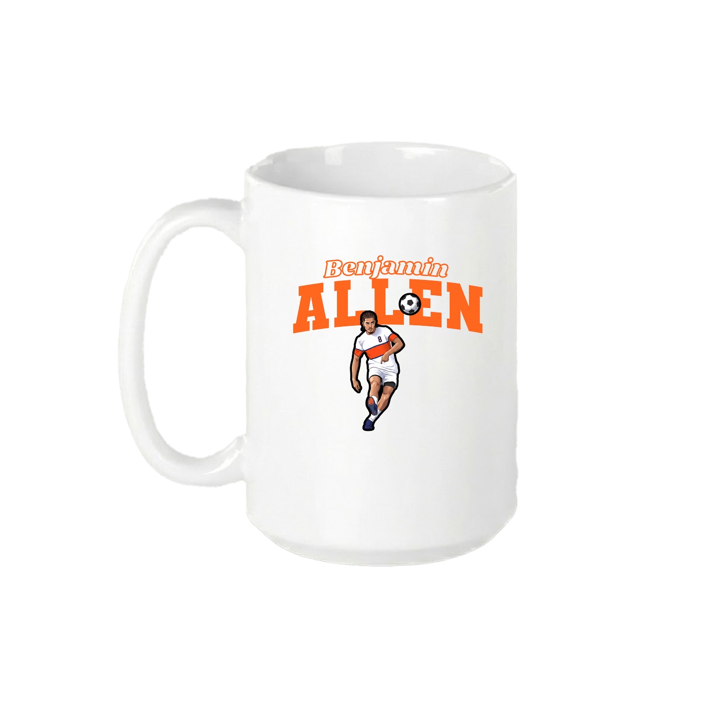 15oz Coffee Mug — Name Arch in White
