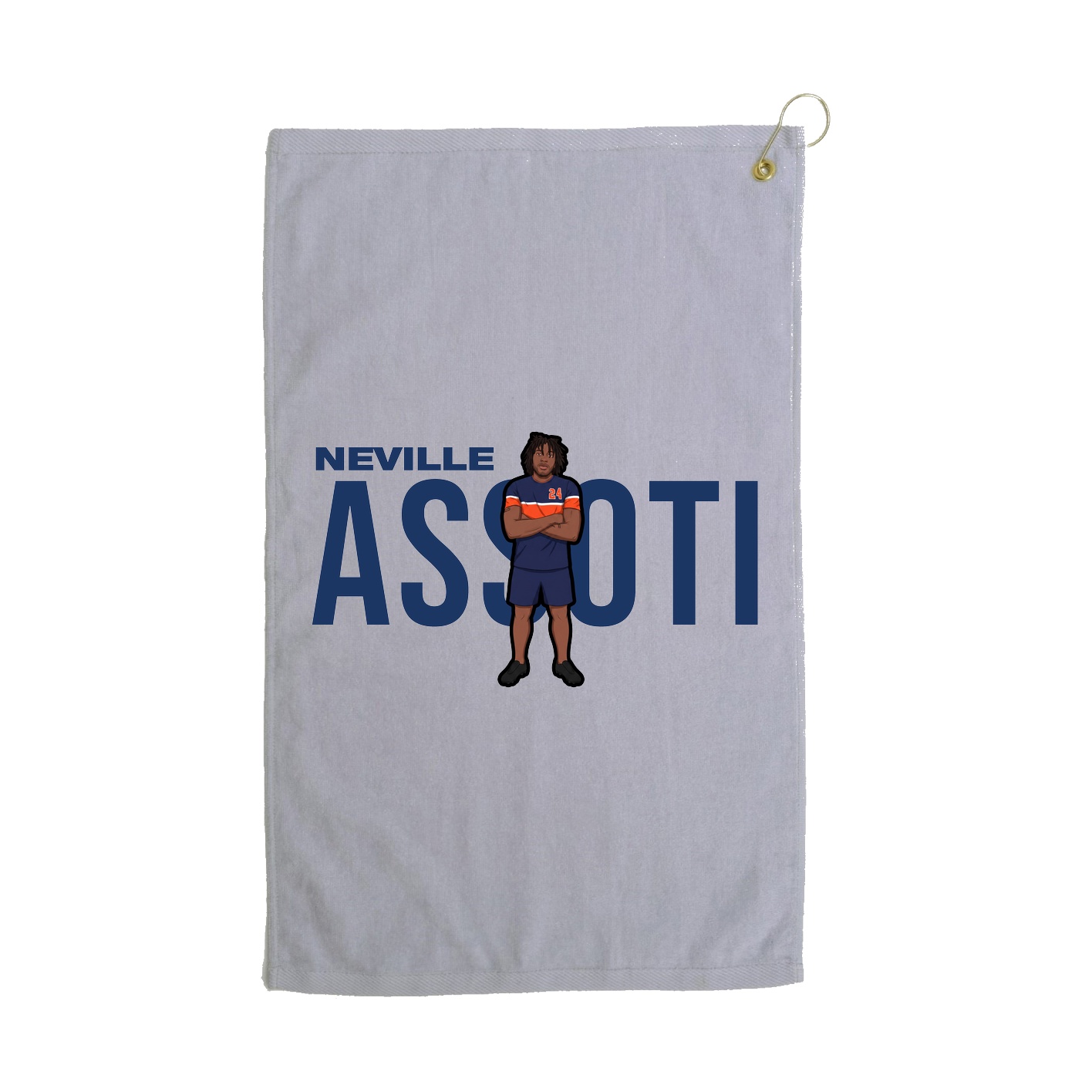 Golf Towel — Player Name in Grey