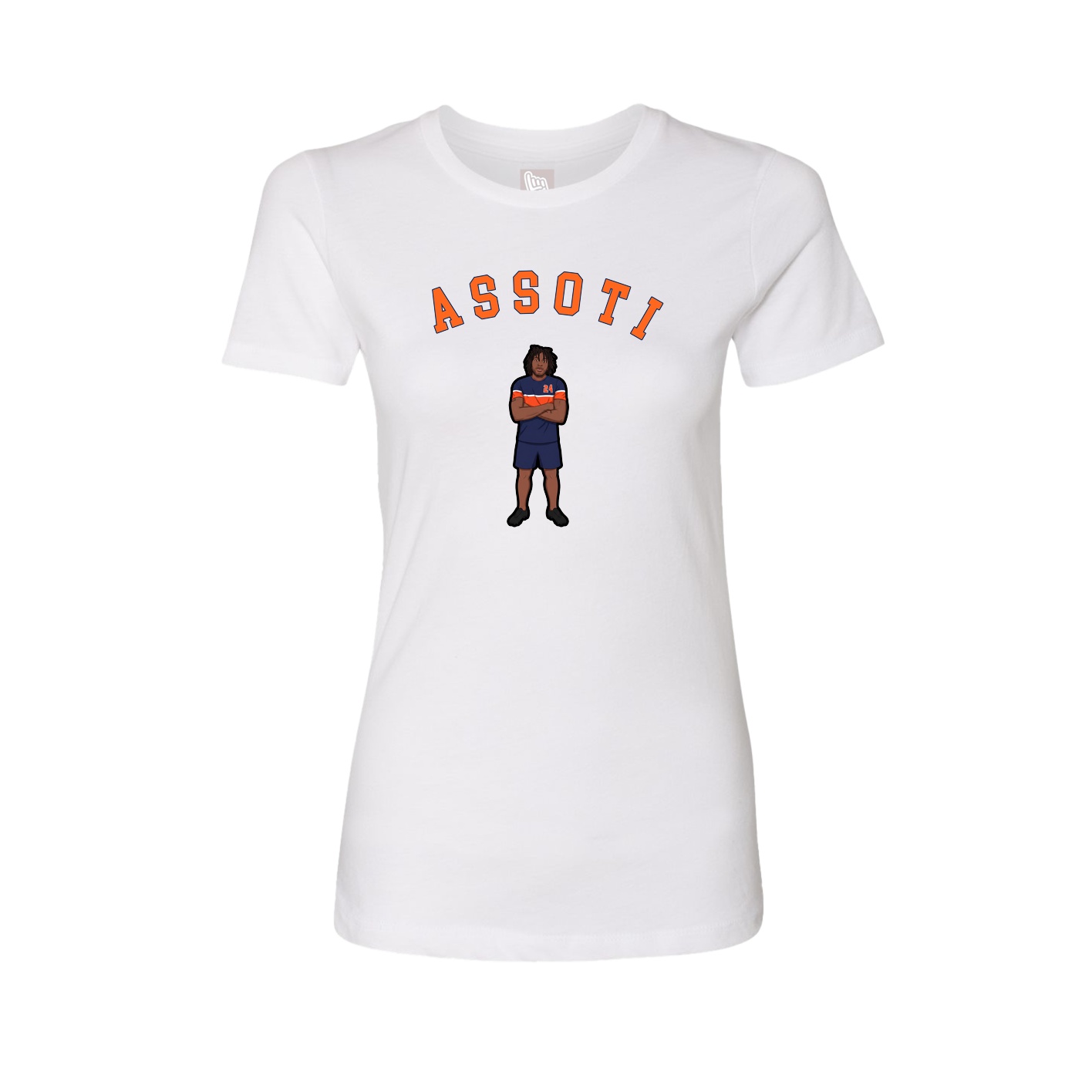 Fitted Women's Tee — Shirsey Arch in White