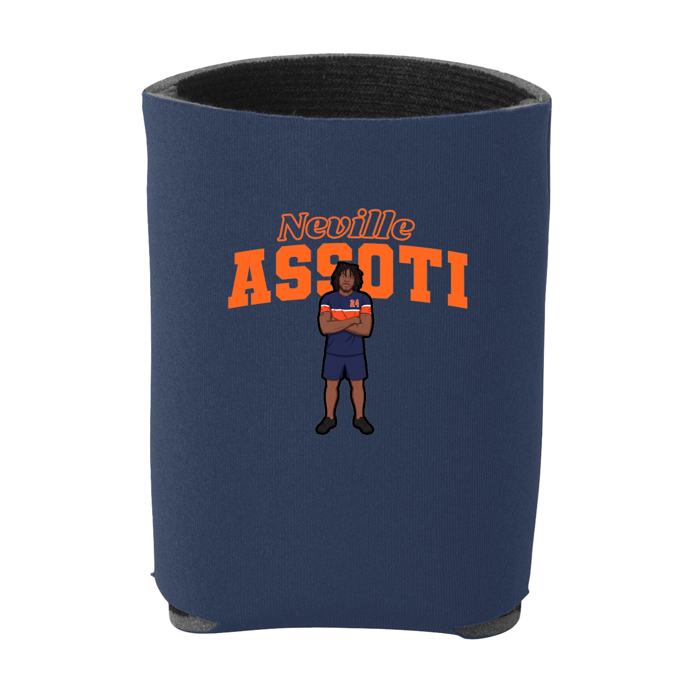 Can Holder — Name Arch in Navy