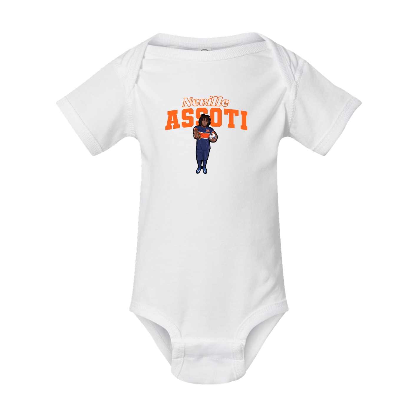 Baby Onesie — Name Arch in White