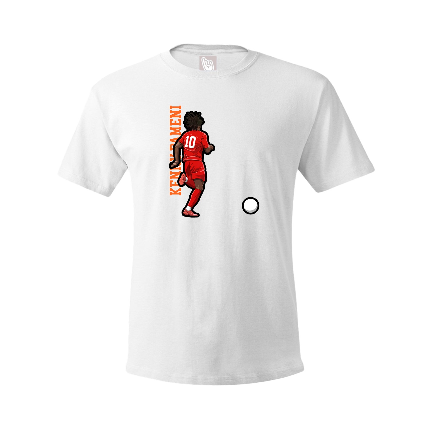 Tee — Name Vertical in White