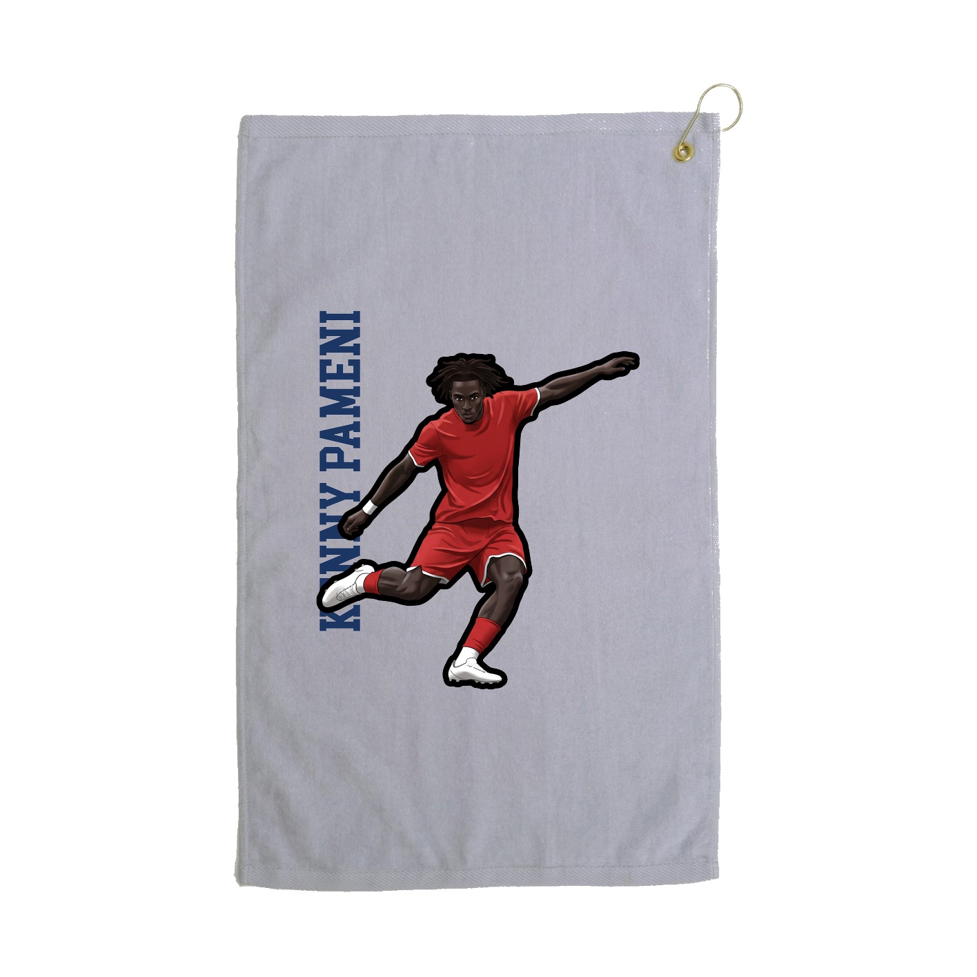 Golf Towel — Name Vertical in Grey