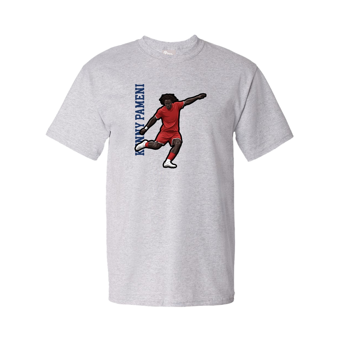 Tee — Name Vertical in Grey