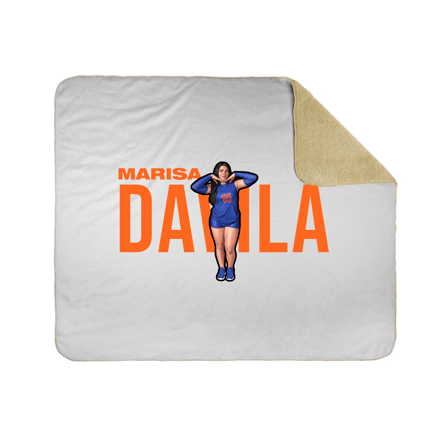 Throw Blanket — Player Name in White