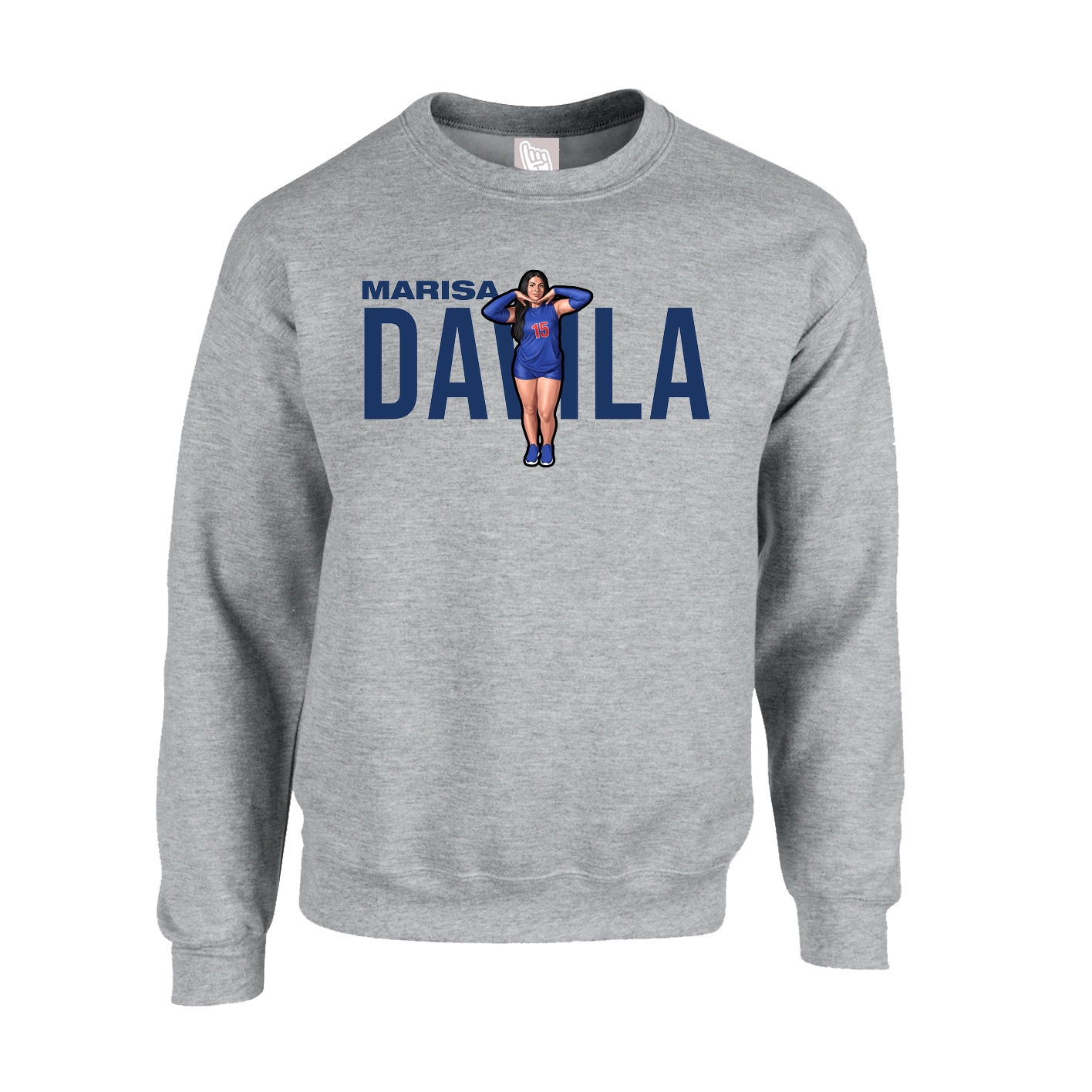 Fleece Crew — Player Name in Grey