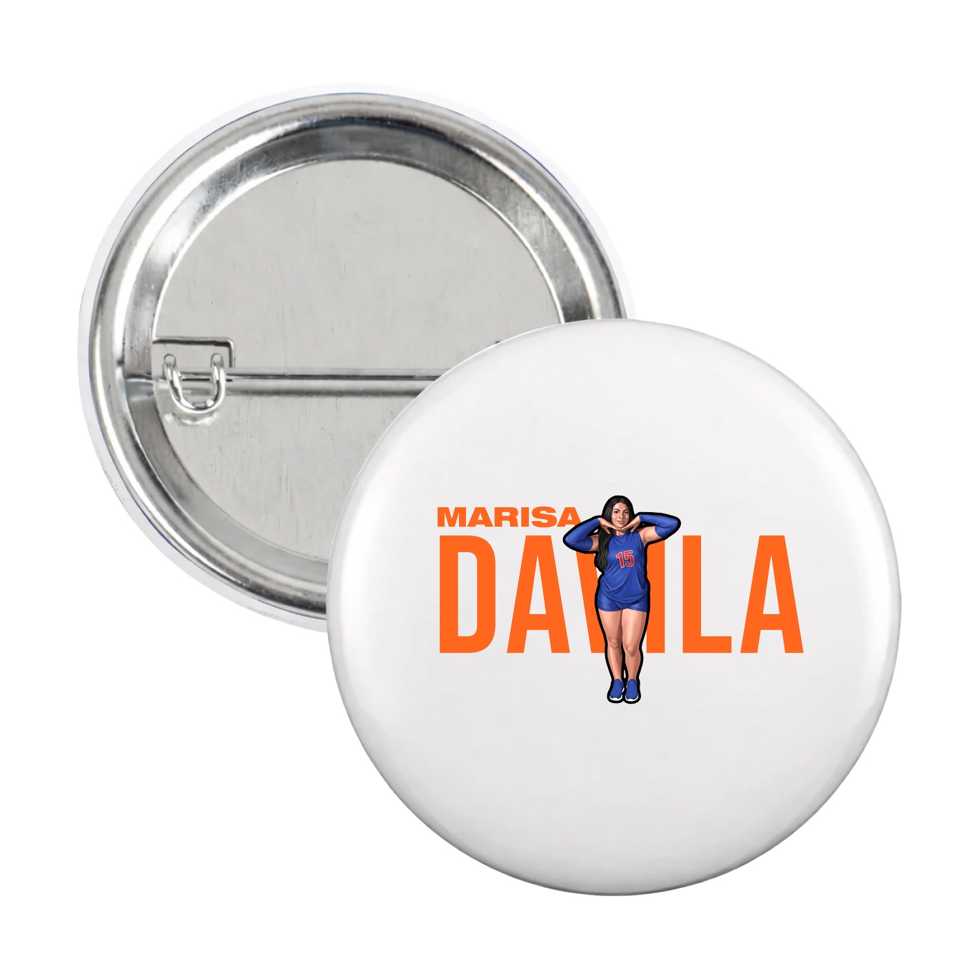 Game Day Button — Player Name in White