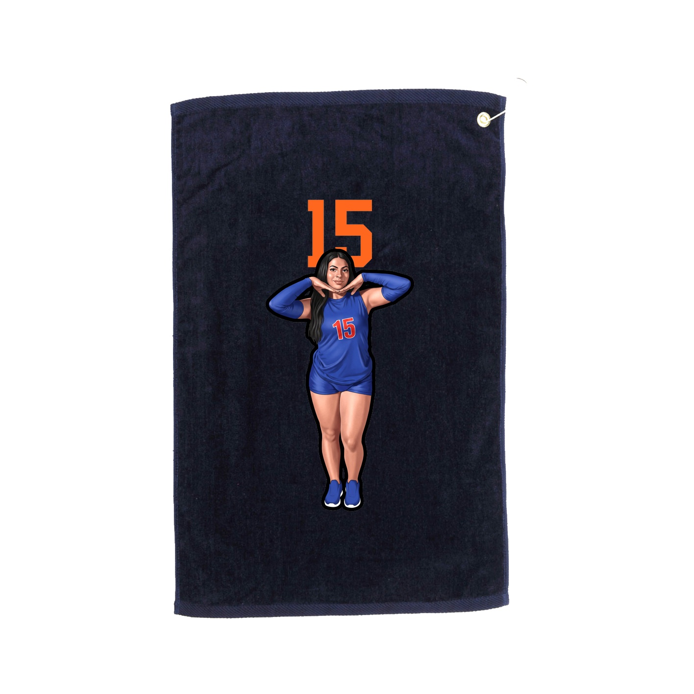 Golf Towel — Number Top in Navy