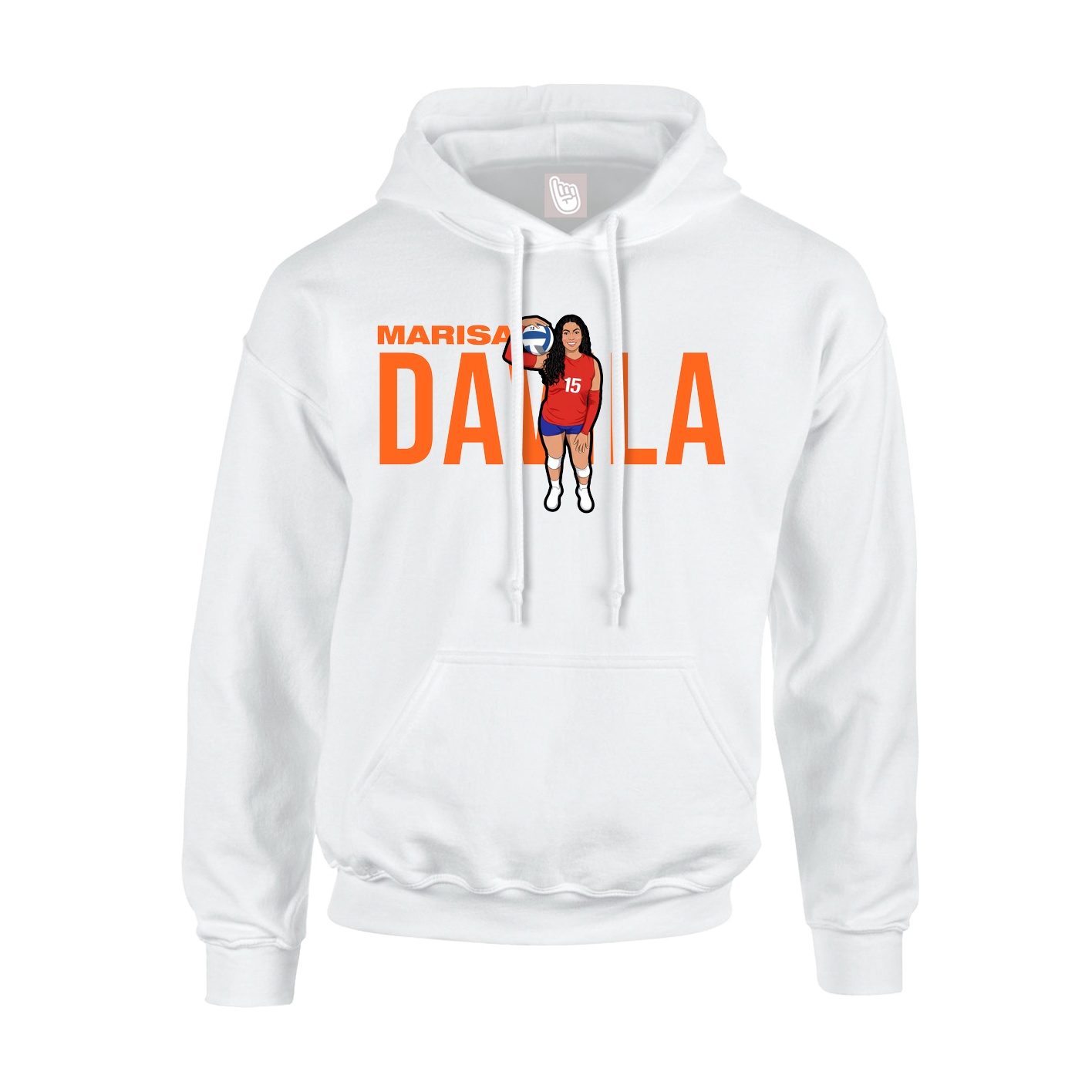 Youth Hoodie — Player Name in White