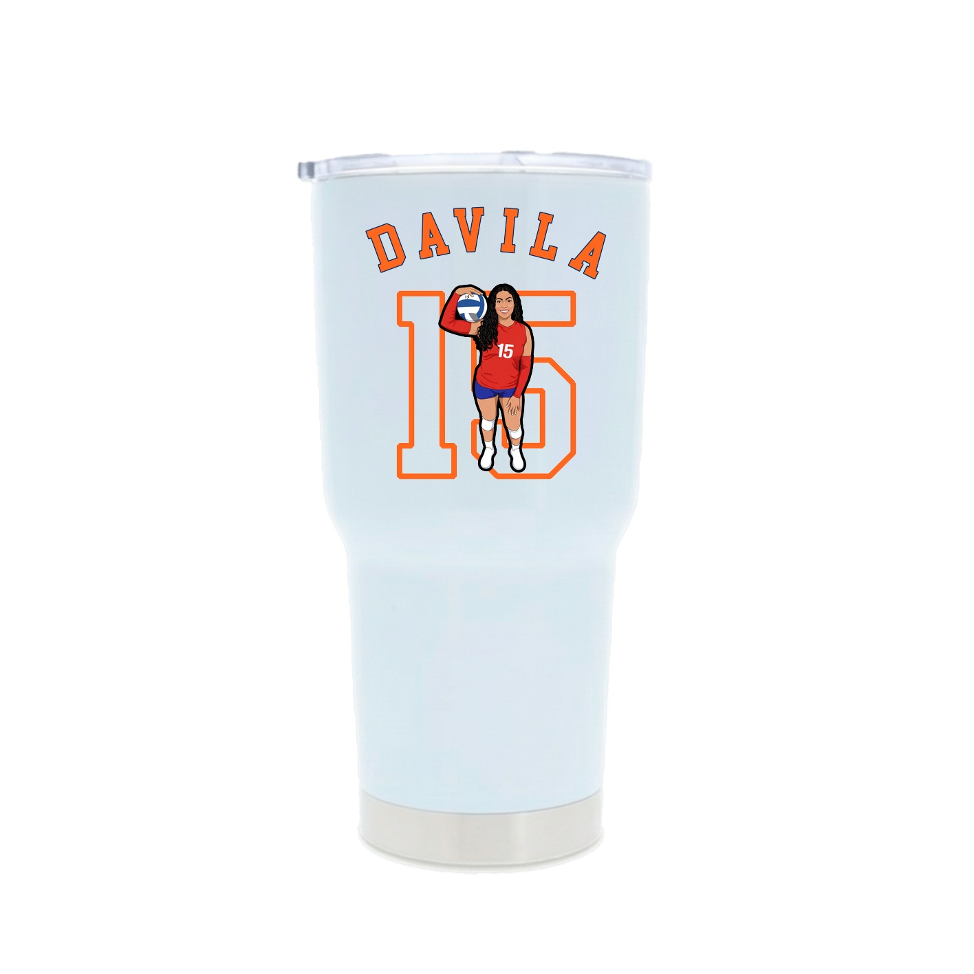 30oz Stainless Steel Tumbler — Shirsey Arch in White