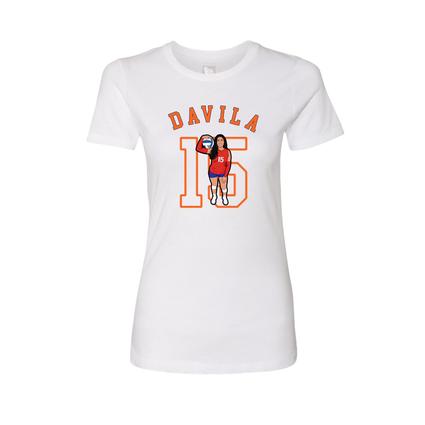 Fitted Women's Tee — Shirsey Arch in White