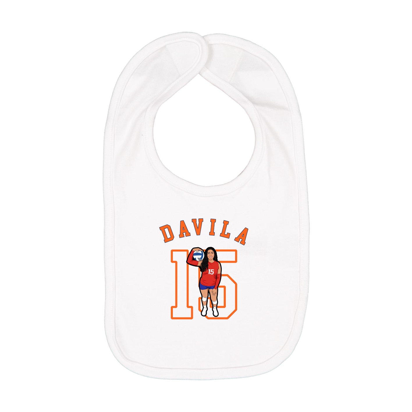 Infant Bib — Shirsey Arch in White