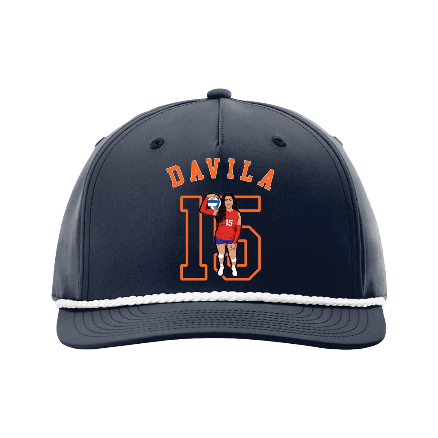 Five-Panel Classic Rope Cap — Shirsey Arch in Navy