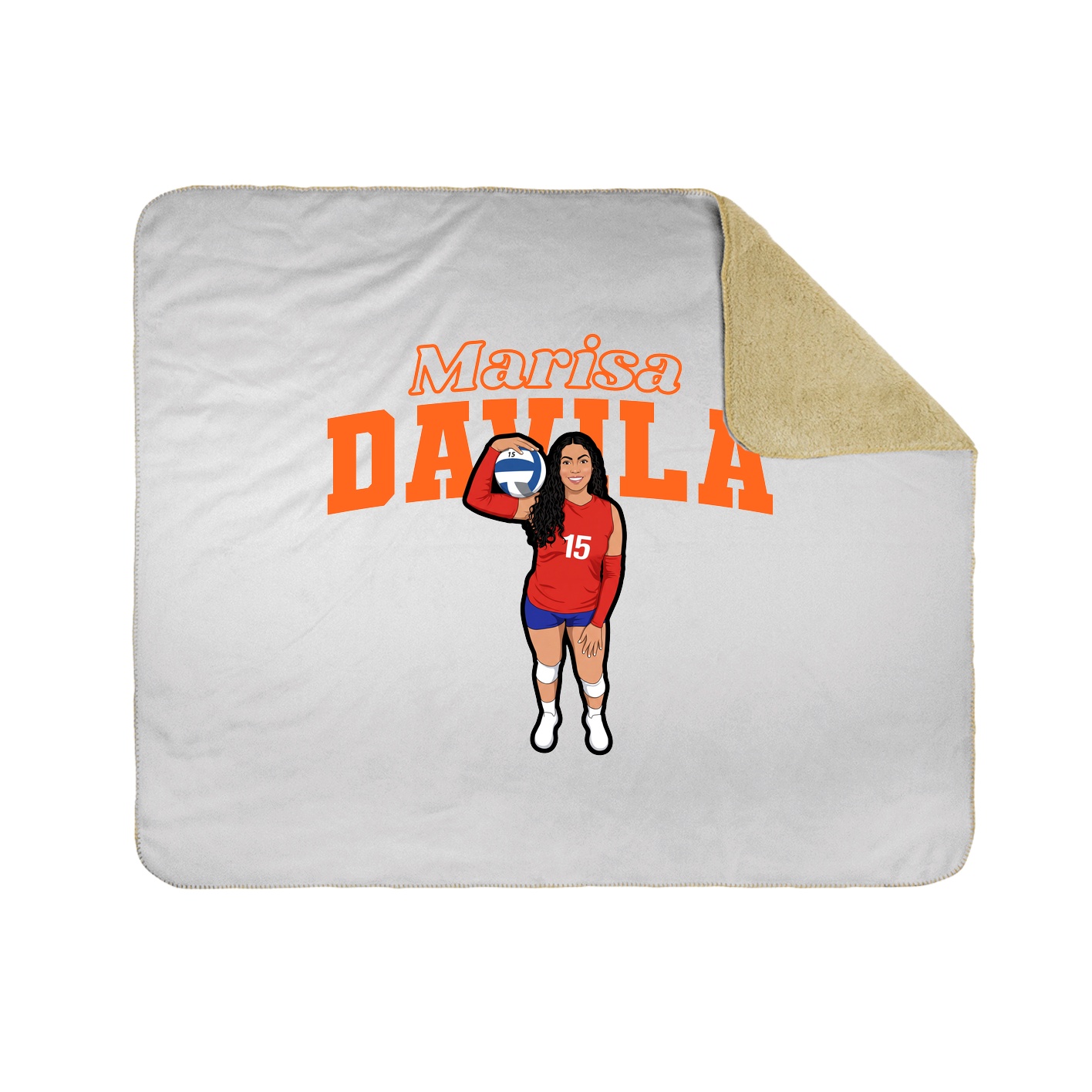 Throw Blanket — Name Arch in White