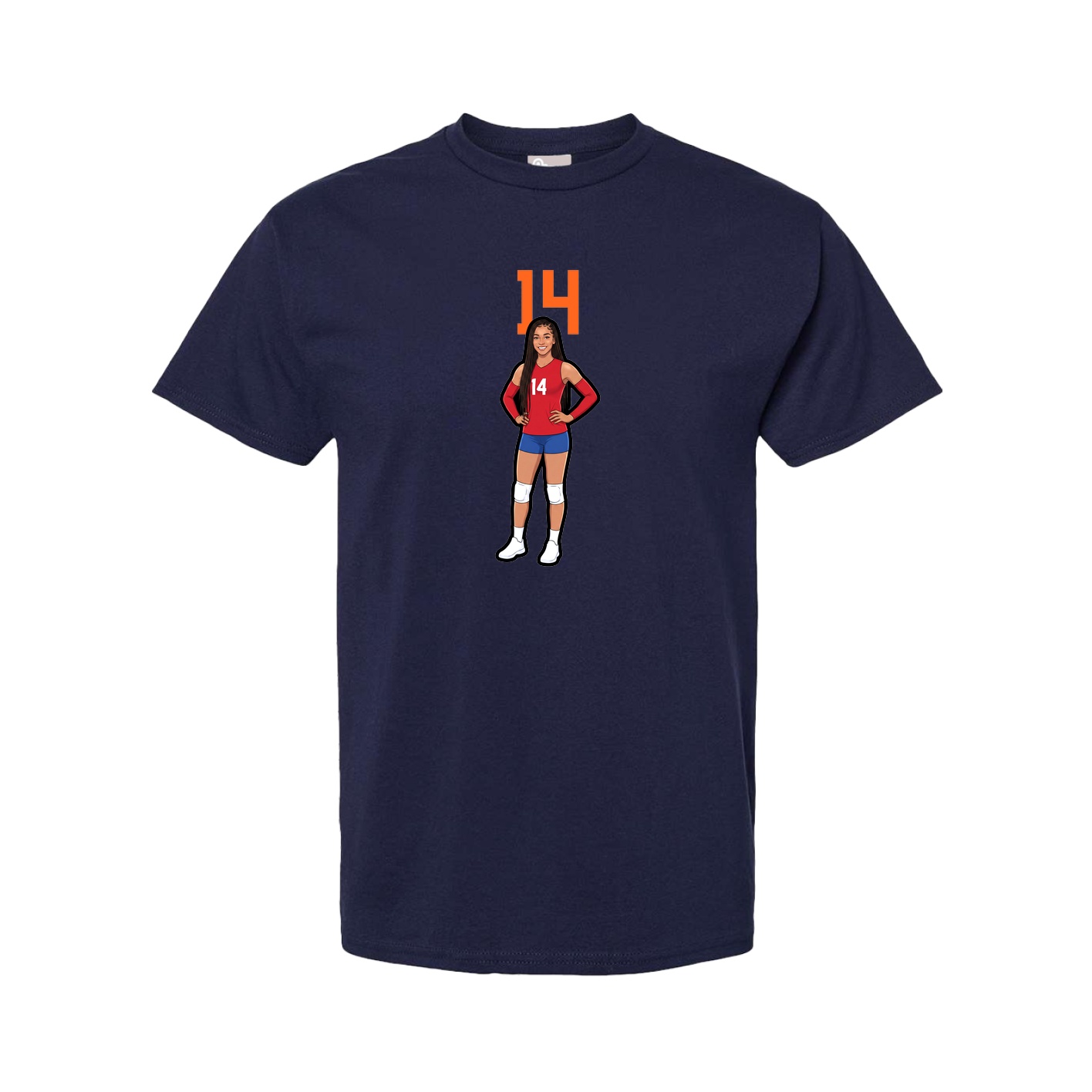 Youth Tee — Number Top in Navy