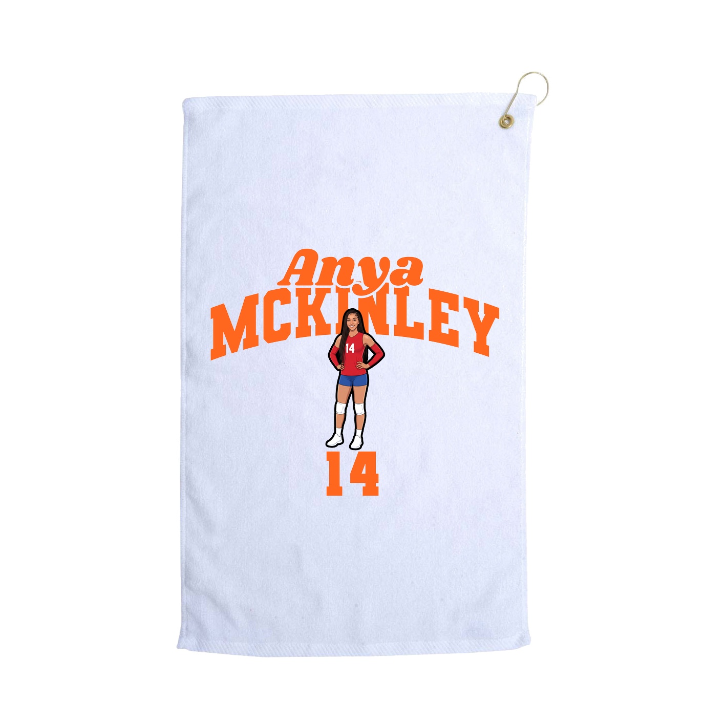 Golf Towel — Signature Arch in White
