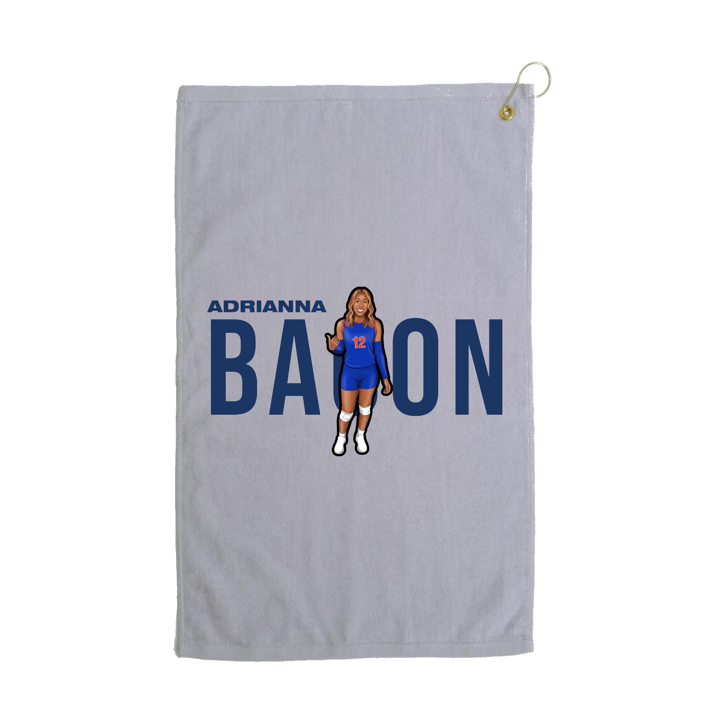 Golf Towel — Player Name in Grey