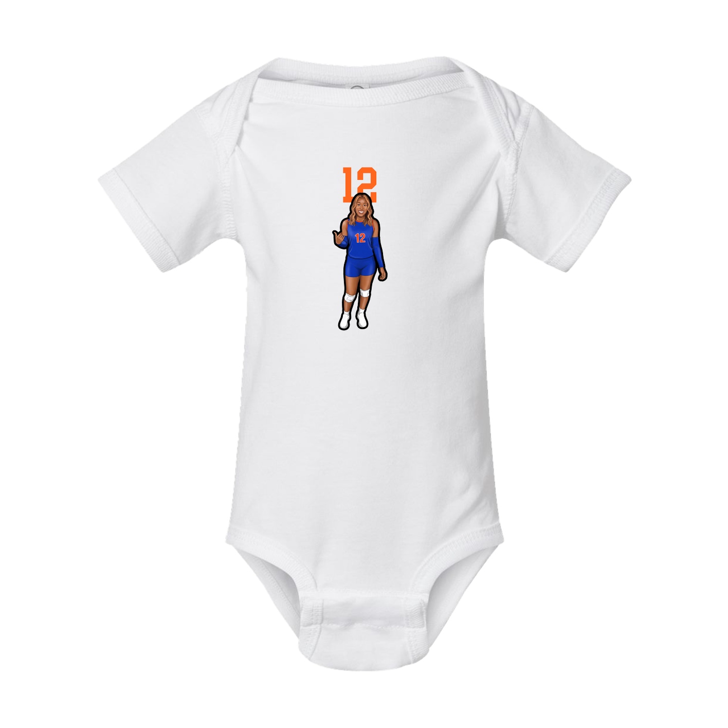 Baby Onesie — Number Top in White