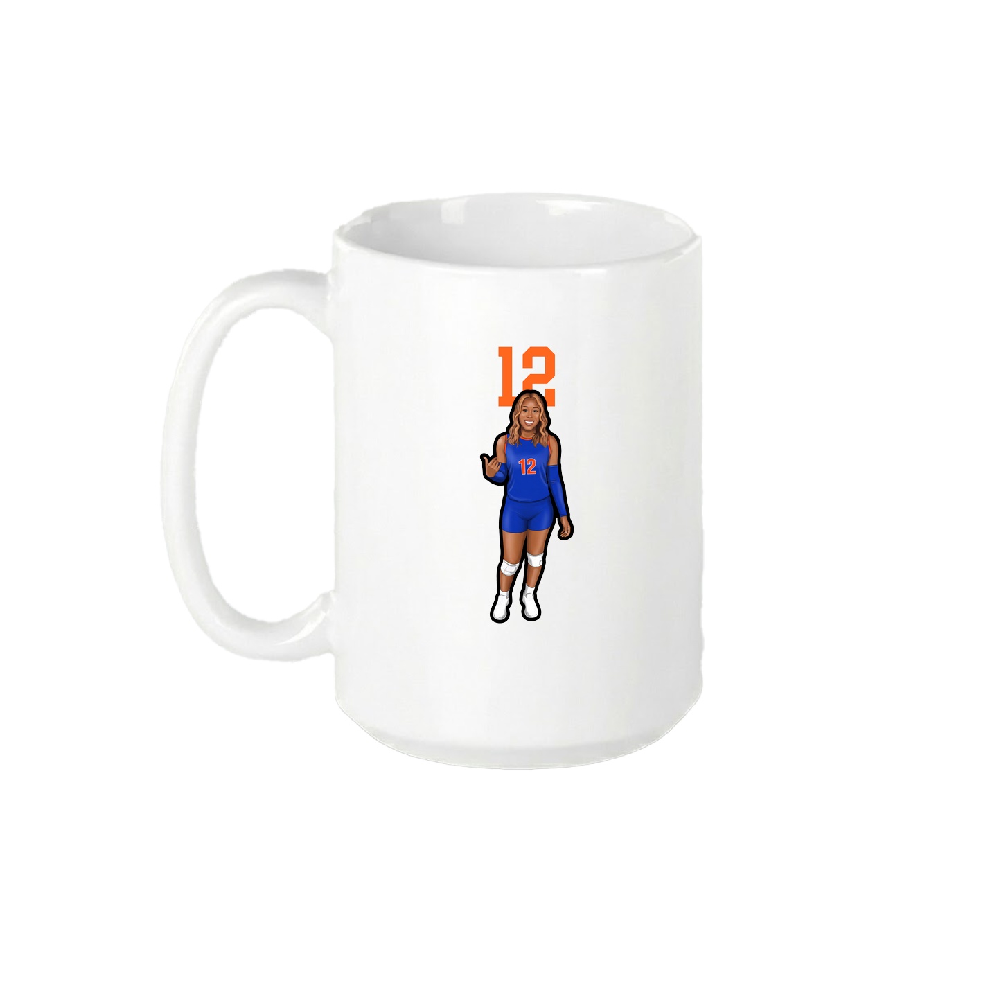 15oz Coffee Mug — Number Top in White