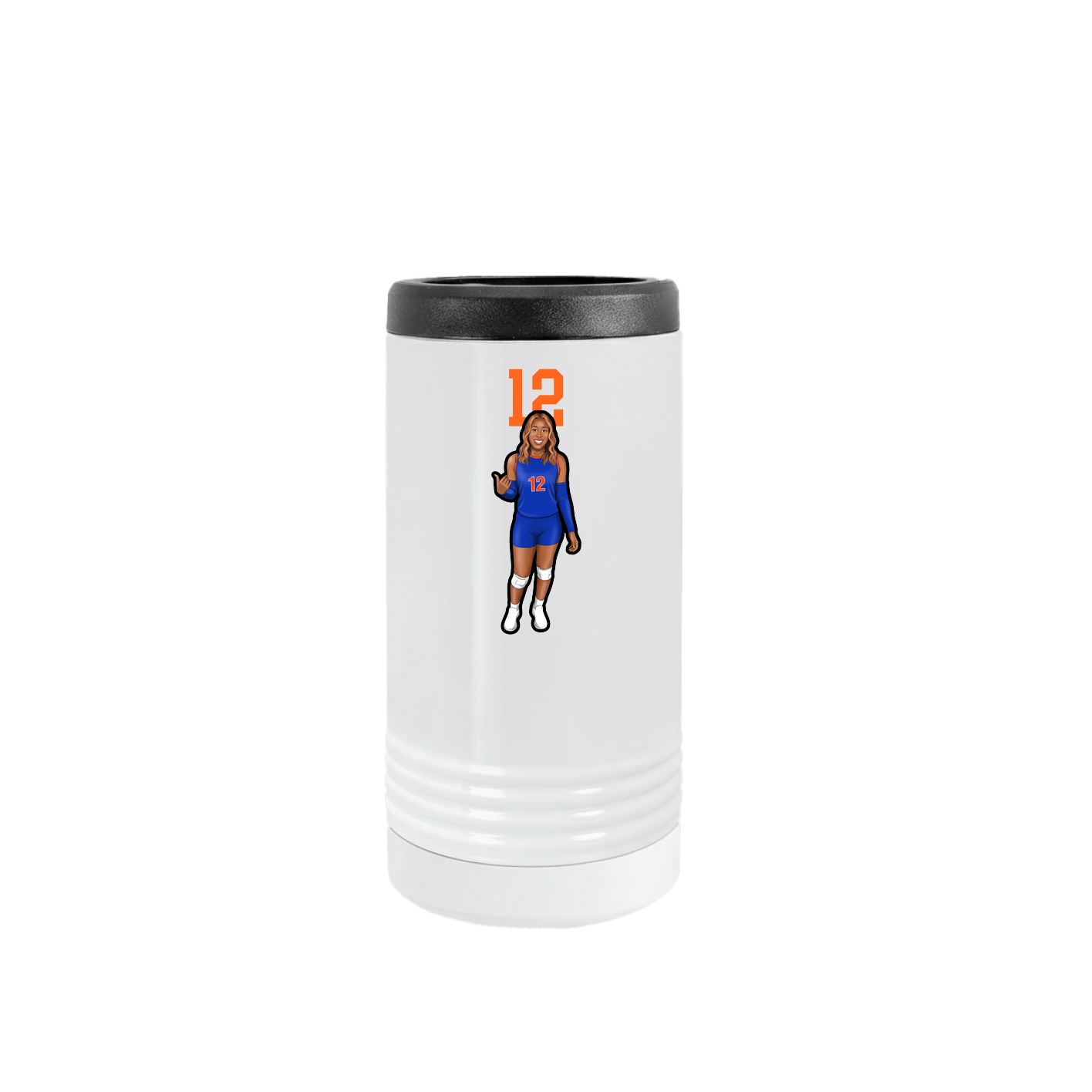 Slim Beverage Holder — Number Top in White