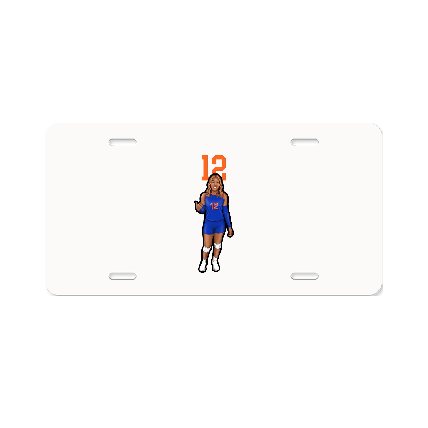 License Plate — Number Top in Classic