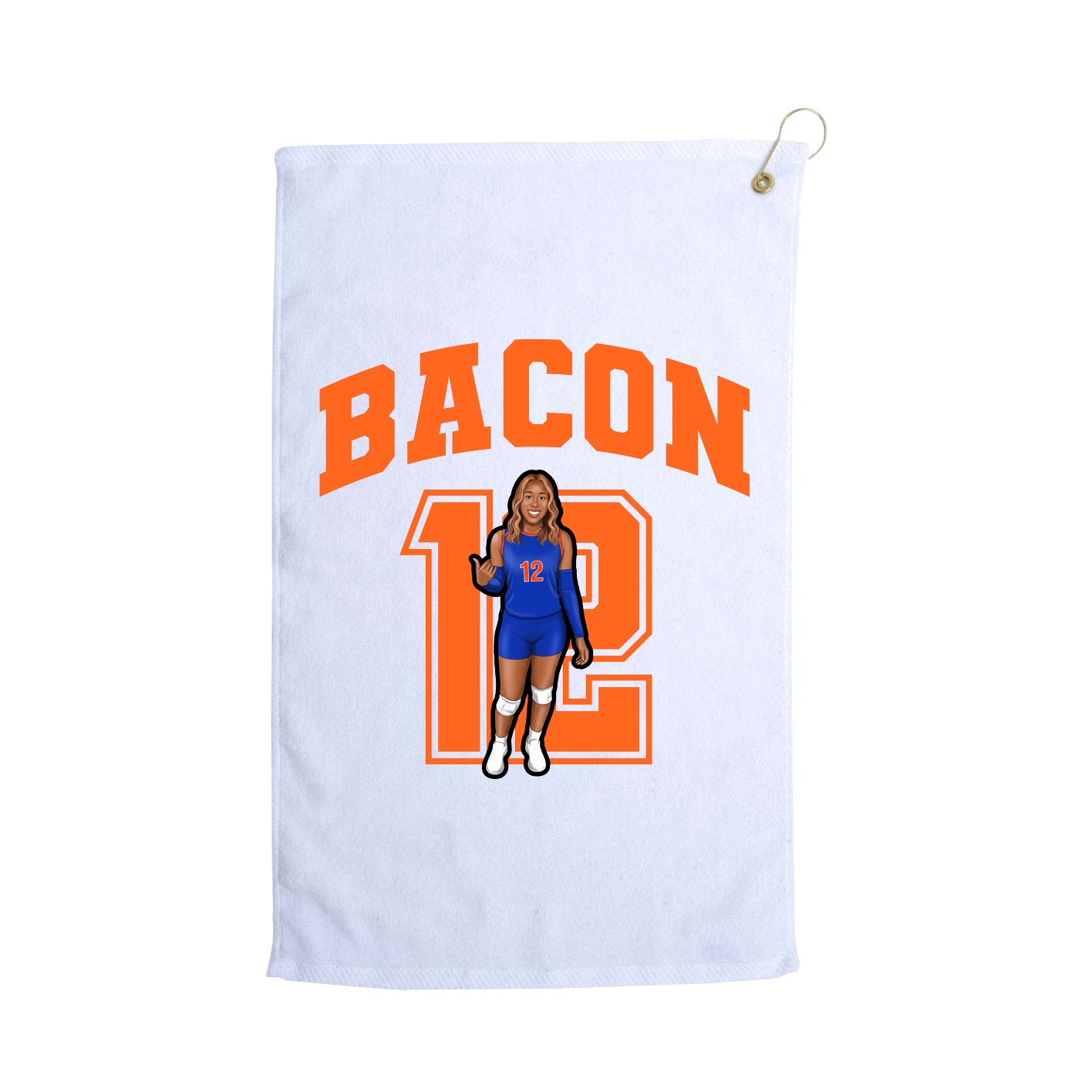 Golf Towel — Number in White
