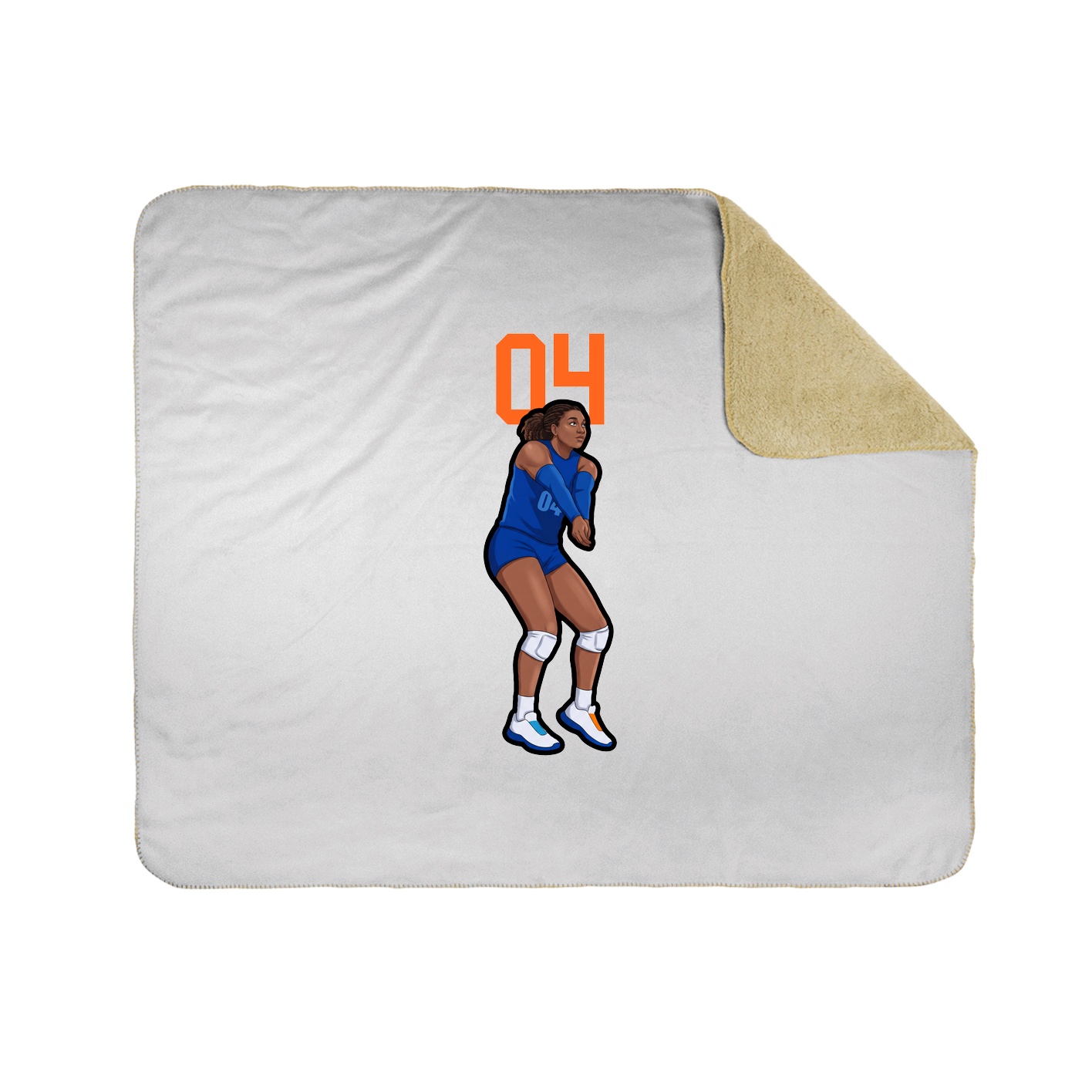 Throw Blanket — Number Top in White
