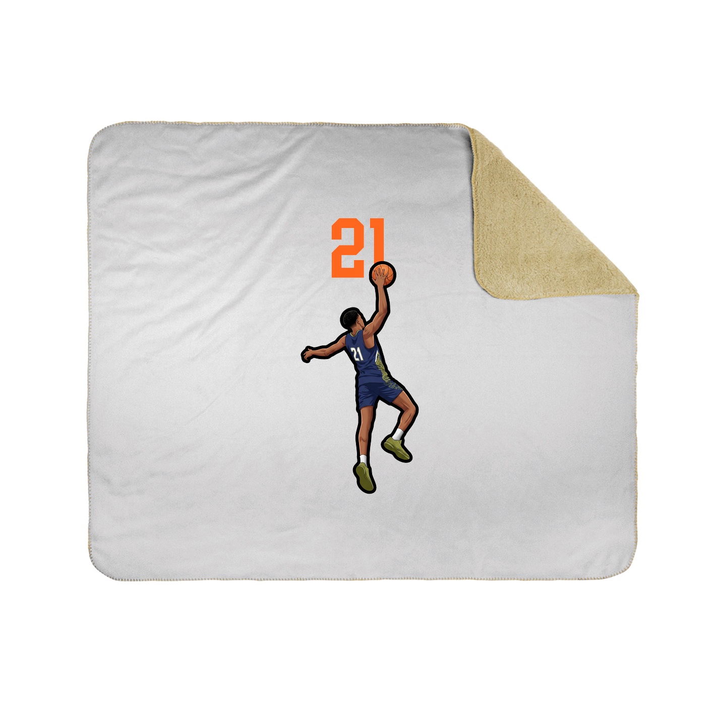 Throw Blanket — Number Top in White