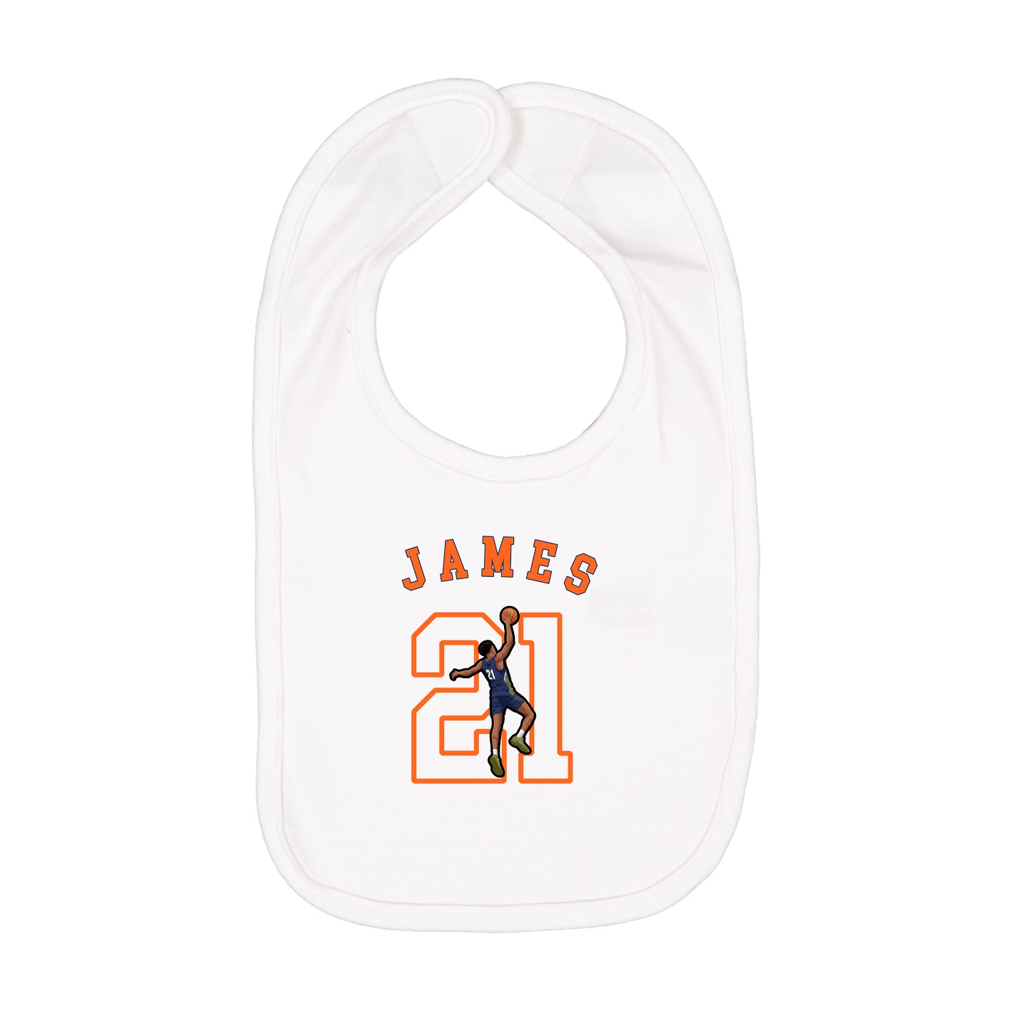 Infant Bib — Shirsey Arch in White