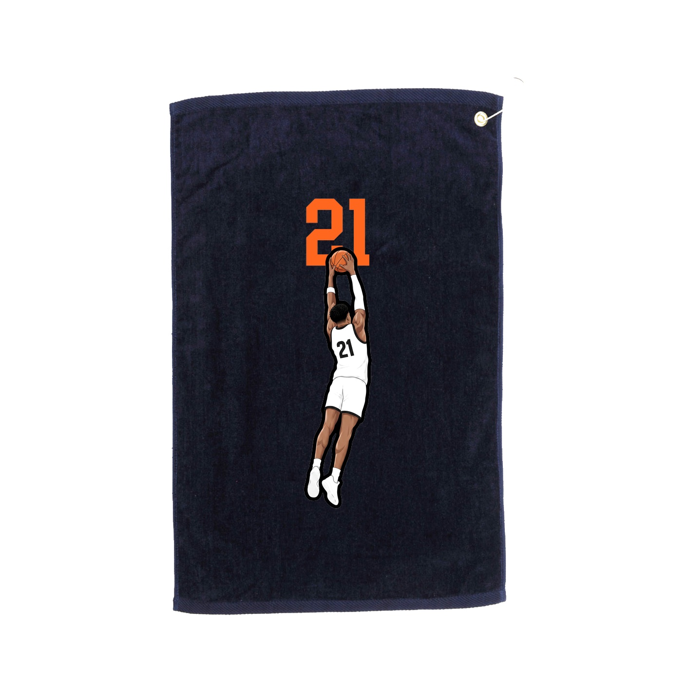 Golf Towel — Number Top in Navy